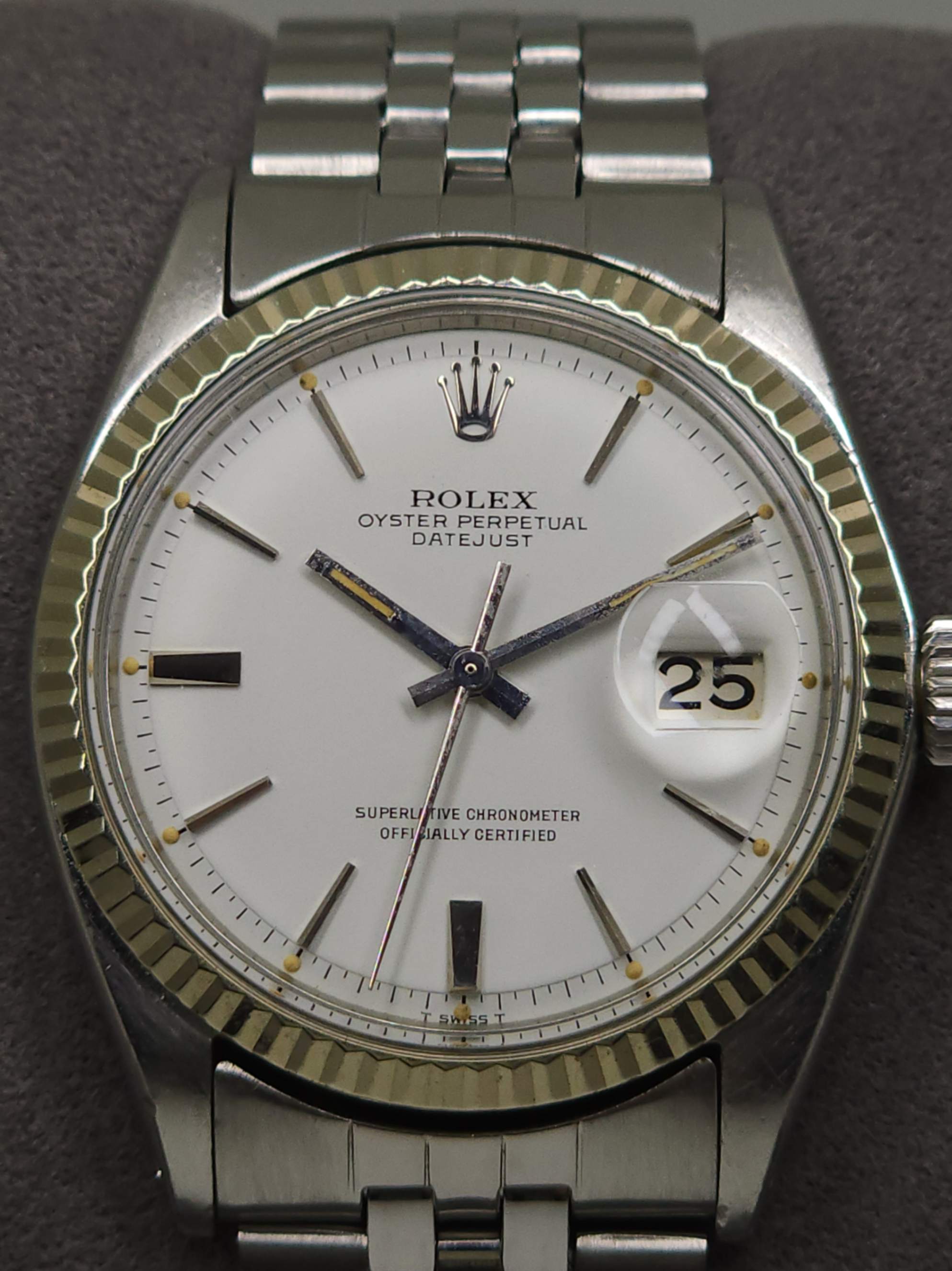 Exotic Rolex 1601 datejust with a Rare "White Matte Dial"