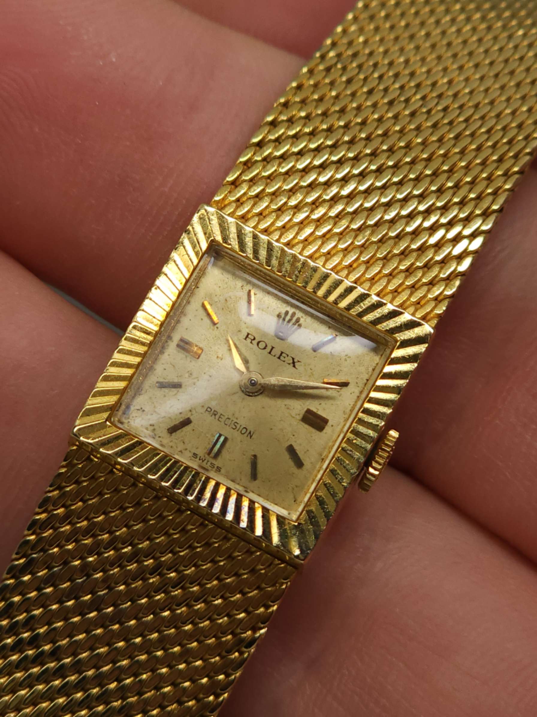 Ladies ROLEX PRECISION 18K Solid Yellow Gold