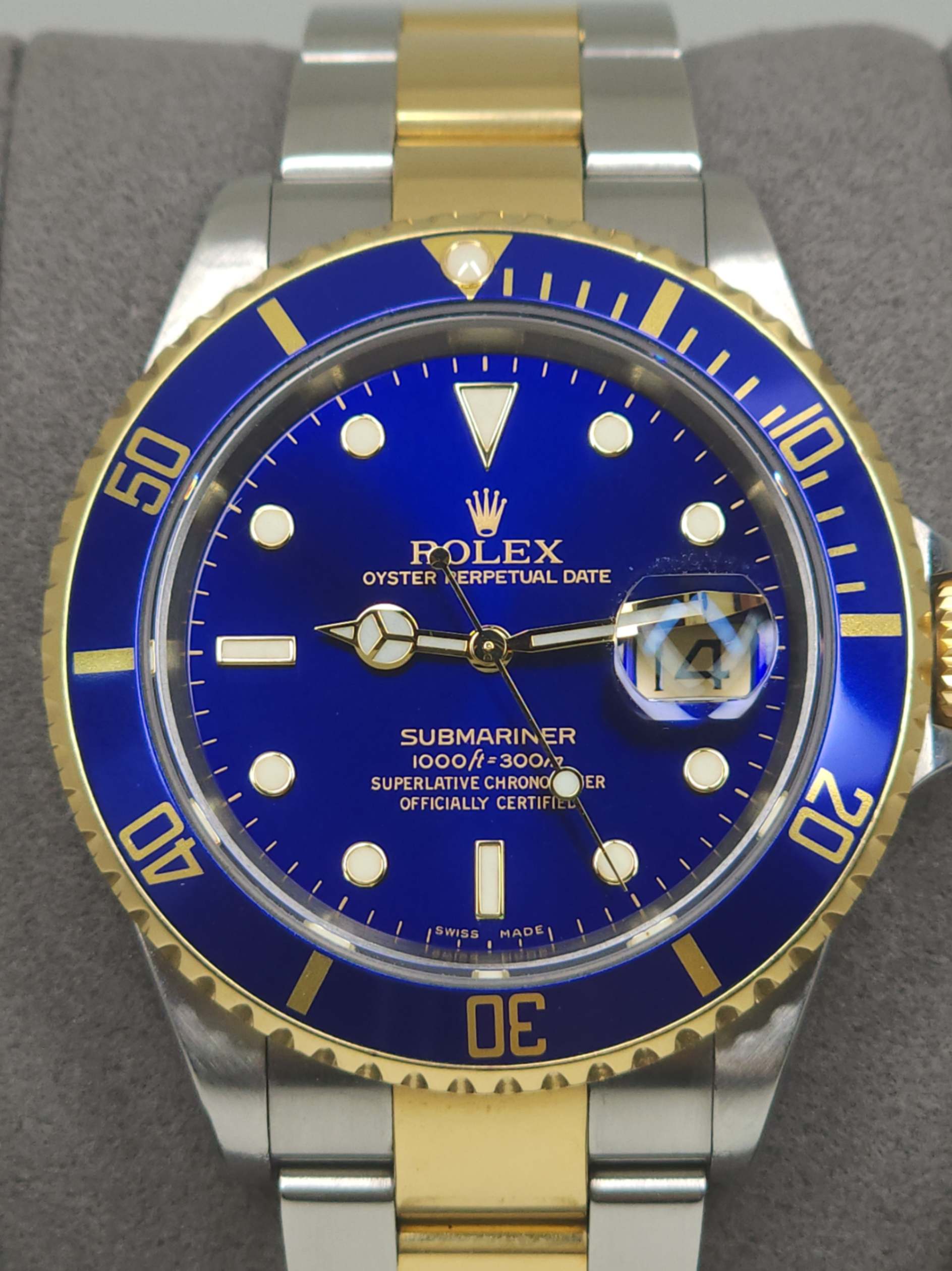 SOLD! Rolex Submariner 16613T Blue Superluminova Dial 