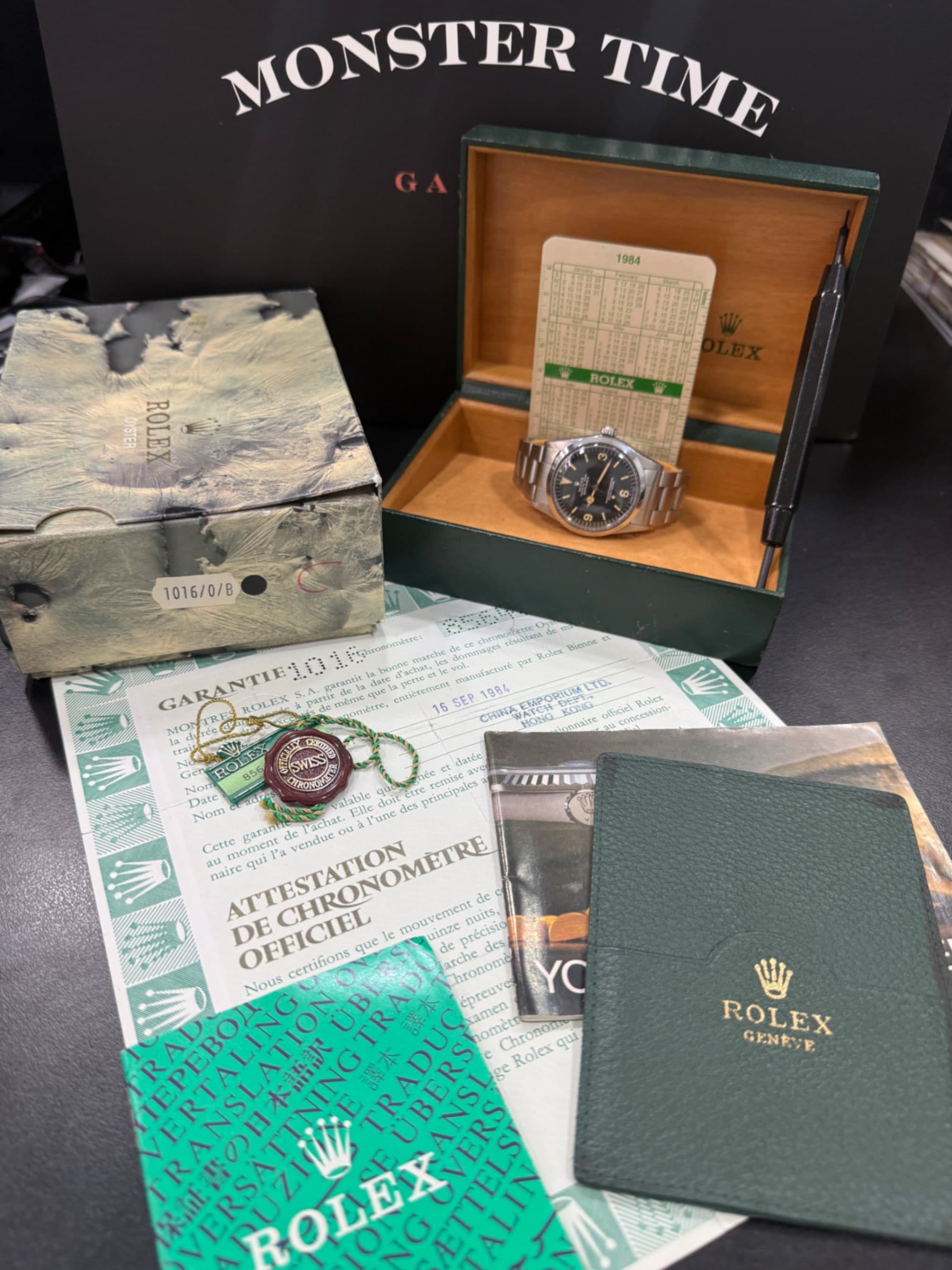SOLD! Rolex Explorer 1 Ref 1016 MK3 With Pumpkin Pumpkin Lume 