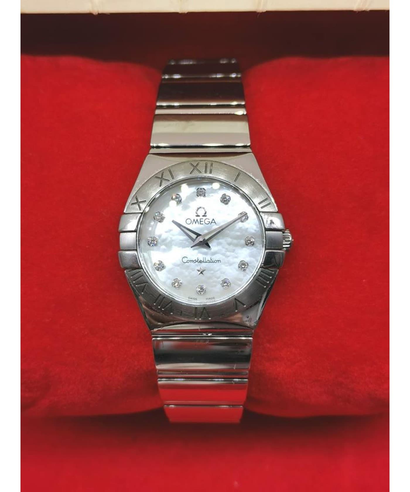 Omega “Cindy Crawford” Constellation MOP Diamond Dial Constellation Ladies