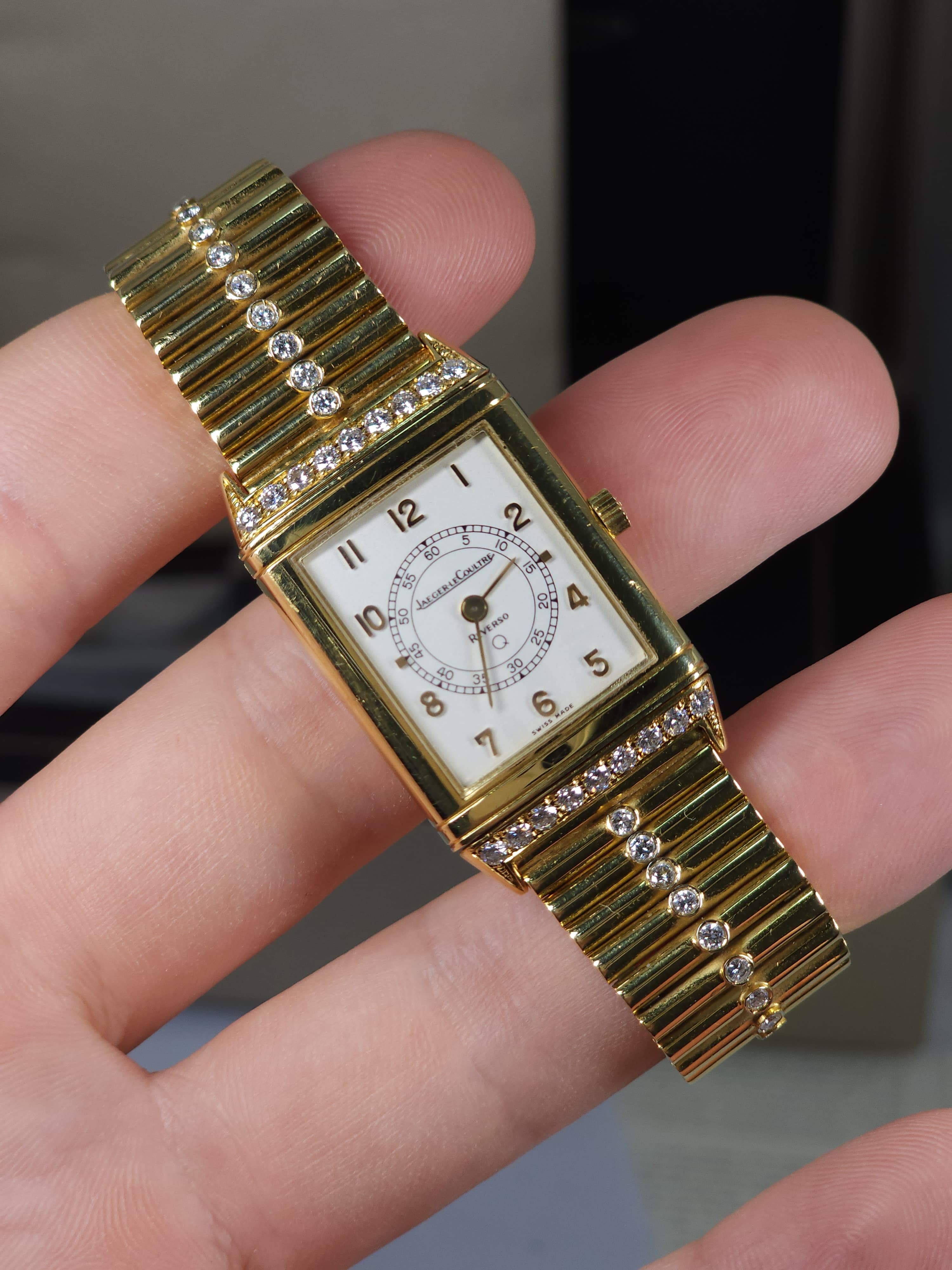 Jaeger LeCoultre (JLC) Ladies Reverso 18K Full Set Serviced!